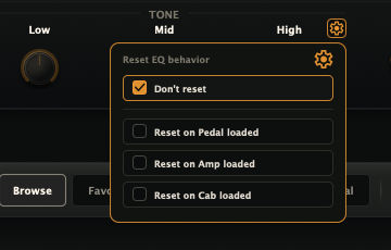 Post EQ and reset behavior