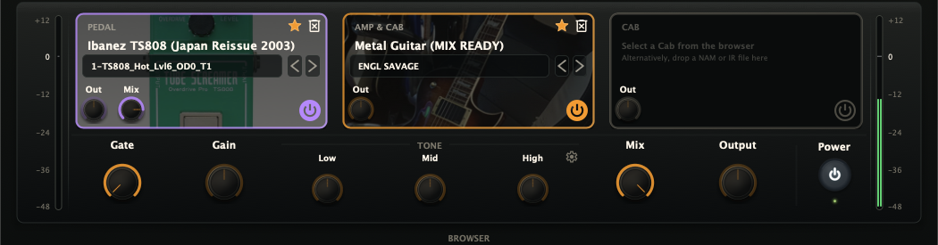 Gain staging controls