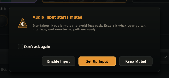 Standalone first launch prompt