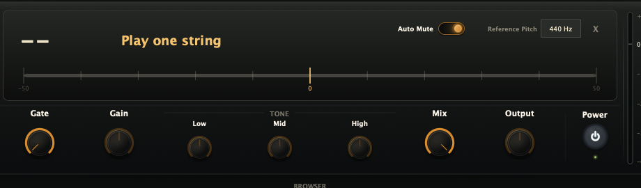 Tuner overlay